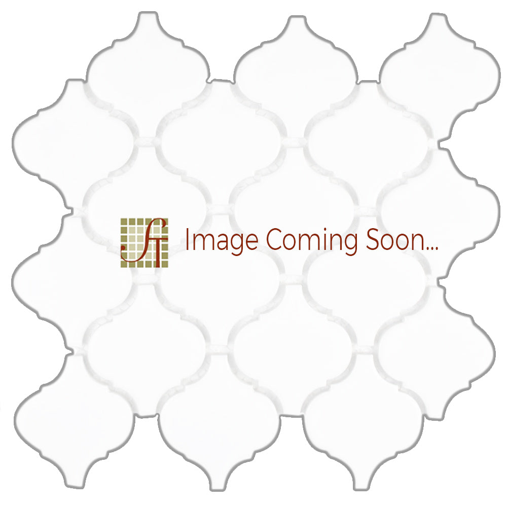 Oriental White Marble Mosaic - 2" Arabesque Polished