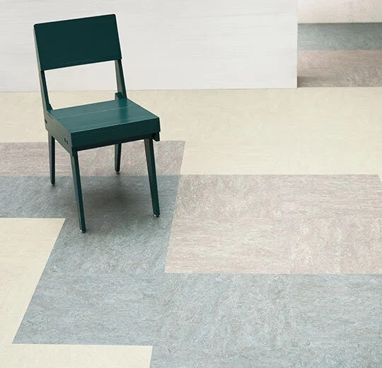 Marmoleum Decibel Dove Blue Linoleum 305335-cut