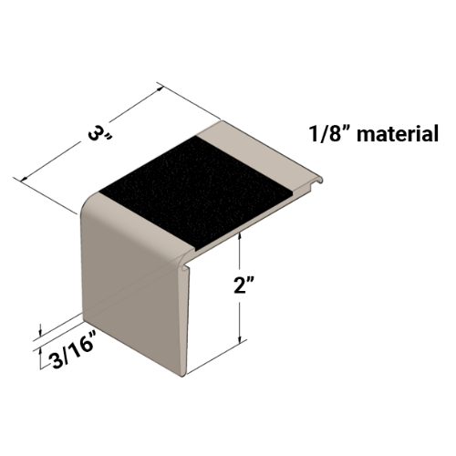 Tarkett Johnsonite 31 Zephyr Visually Impaired Recessed Stair Nose