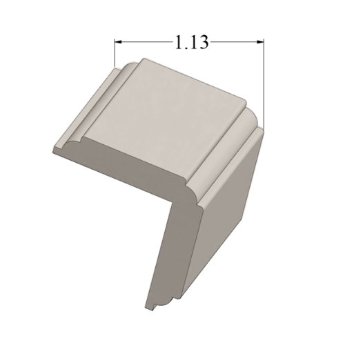 Tarkett Johnsonite 31 Zephyr Vinyl Millwork Corner Wall Guard — Stone