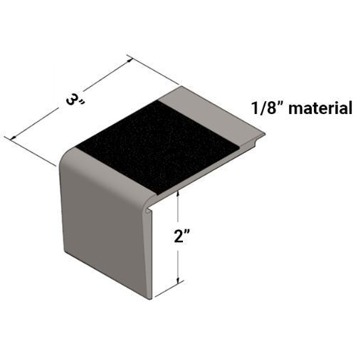 Tarkett Johnsonite 32 Pebble Visually Impaired Recessed Stair Nose