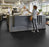 Marmoleum Walton Uni and Cirrus Black Linoleum 3323-123-cut