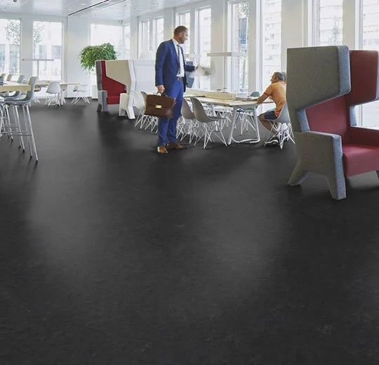 Marmoleum Decibel Black Hole Linoleum 370735-cut