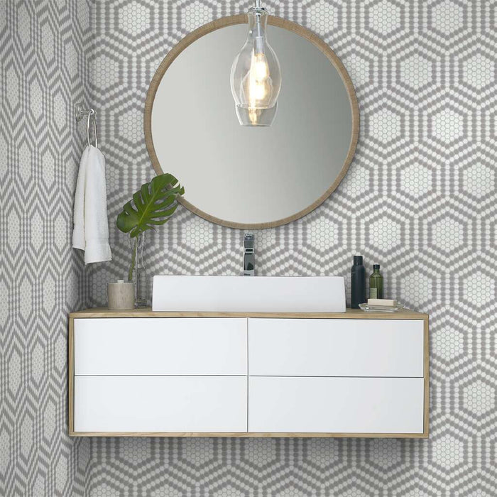 Retro Apiary Grey Matte Glass