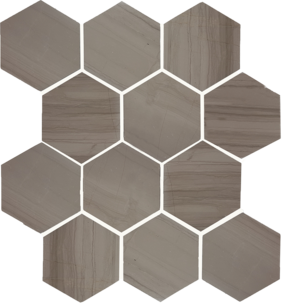 Full Sheet Sample - Pietra Antica Metropolitan Dune Hexagon Limestone Mosaic - 3" Polished