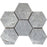 Full Sheet Sample - Pietra Antica Antique Stones Nuvoloso Hexagon Marble Mosaic - 4" Brushed