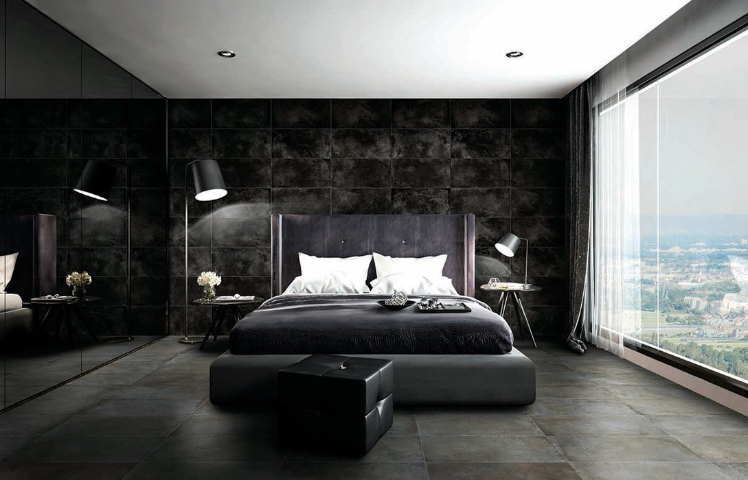 Iris Brooklyn Cemento Black Honed Porcelain Tile