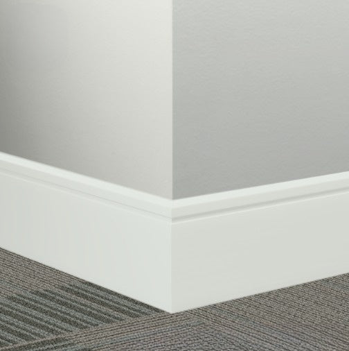 Contoured Tile Tarkett Johnsonite 50 White Rubber Millwork Contoured Wall Base — Stone ...