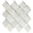 Full Sheet Sample - Skalini Line Waterjet Paper White Marble & Shell Mosaic - Angolo 2