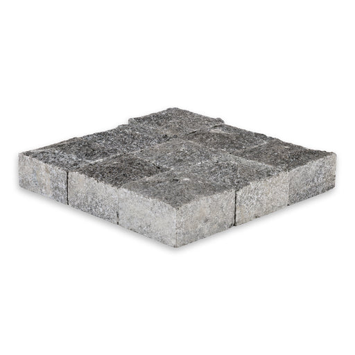 Full Tile Sample - Absolute Black Granite Cobble - 4" x 4" x 2" Split Face
