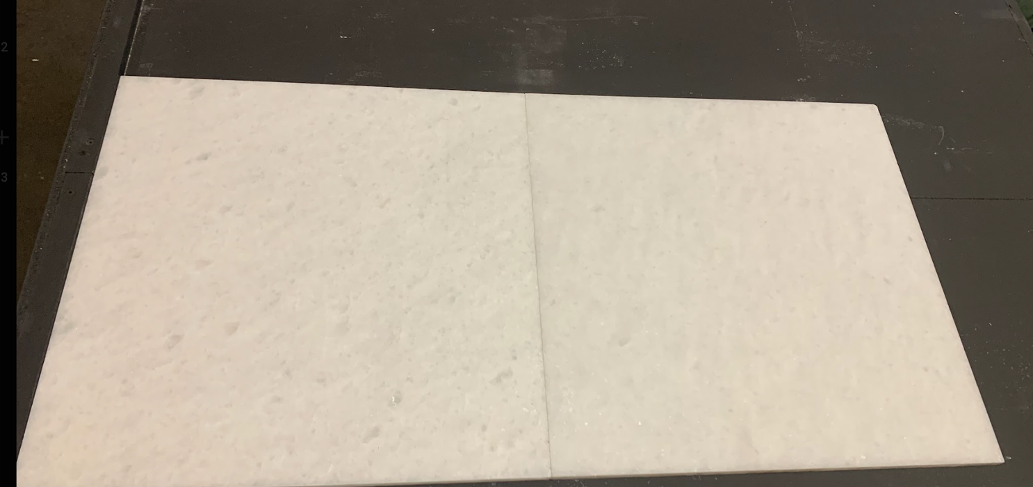Absolute White Marble Tile - 18" x 18" Honed
