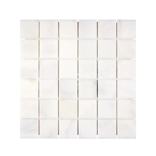 Afyon White Marble Mosaic - 2" x 2" Polished