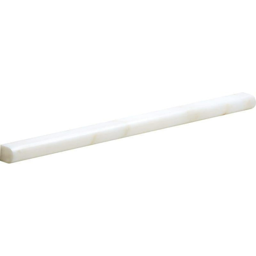 Afyon White Marble Liner - 1/2" x 12" Pencil Polished