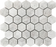 Alicha White Polished Marble Mosaic - 2" Hexagon