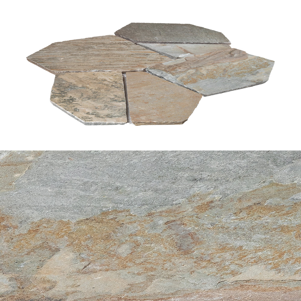 Amber Gold Quartzite Flagmat Snap 1