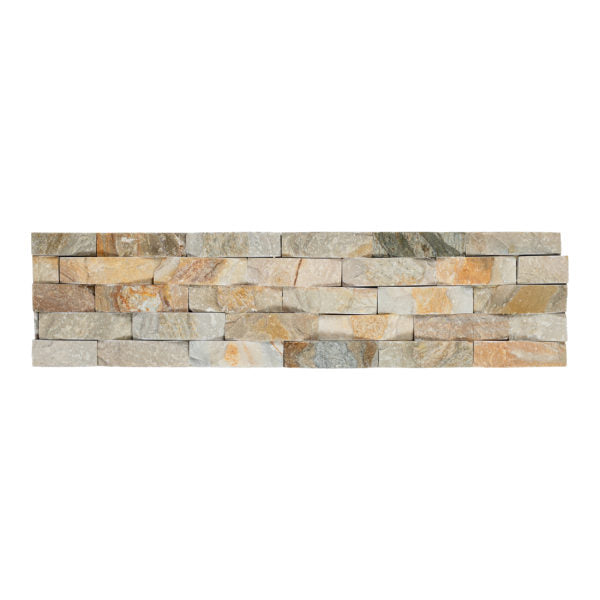 Amber Gold Basket Weave Quartzite Ledgestone - 6" x 24"