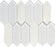 Angel White  Marble & Glass Mosaic - Picket Fence