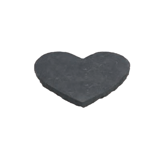 Antique Black Heart Tumbled Limestone Stepping Stone - 15" x 18" x +/- 1 1/2"