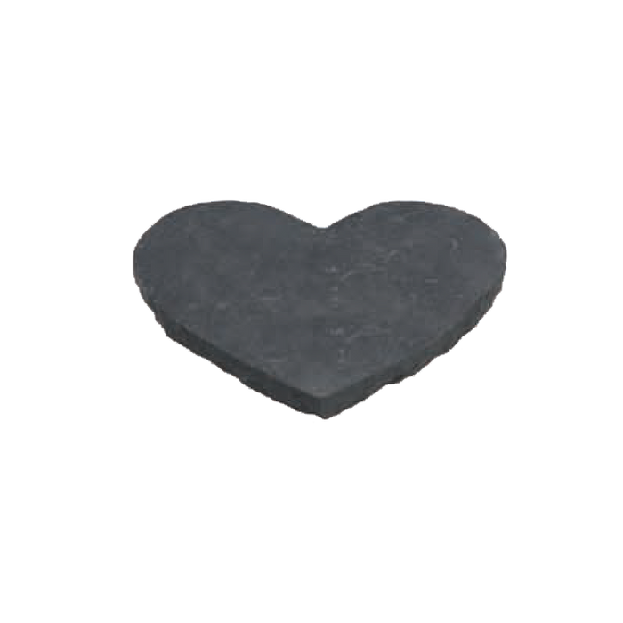 Antique Black Heart Tumbled Limestone Stepping Stone - 15" x 18" x +/- 1 1/2"