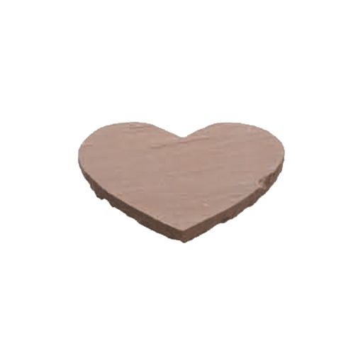 Antique Brown Heart Tumbled Sandstone Stepping Stone - 15" x 18" x +/- 1 1/2"