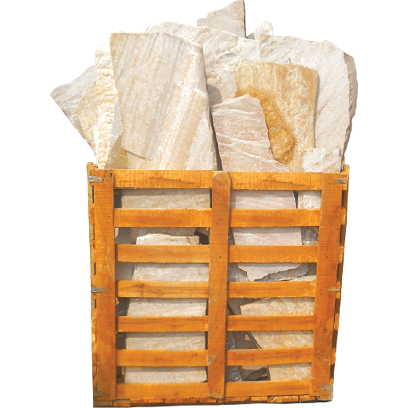 Antique Gold Tumbled Quartzite Flagstone - Random Sizes x +/- 1"