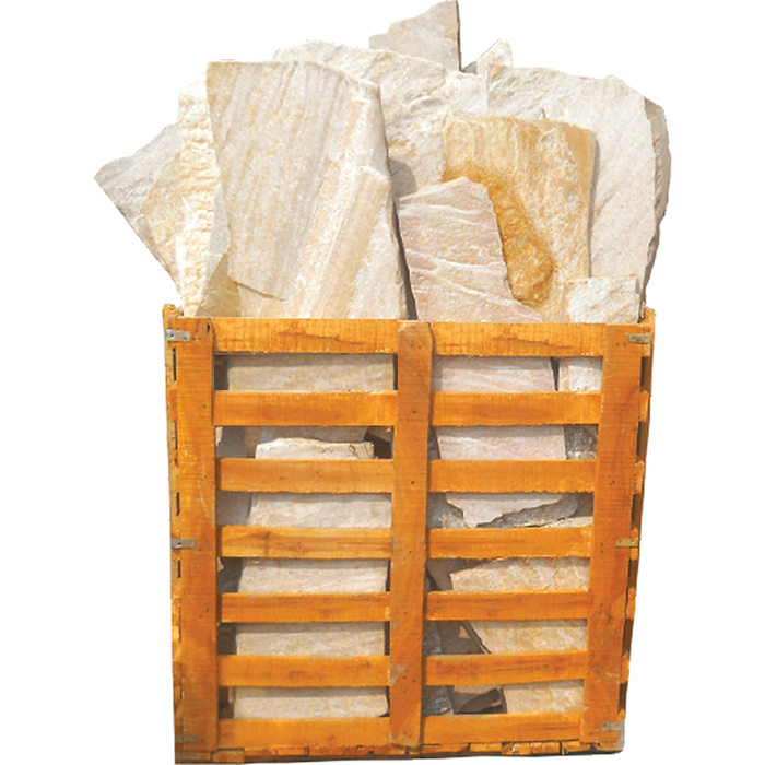 Antique Gold Tumbled Quartzite Flagstone - Random Sizes x +/- 1"