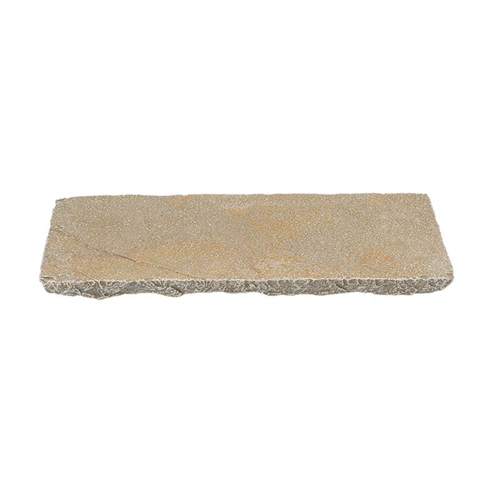 Antique Yellow Tumbled Limestone Wall Cap - 12" x 24" x +/- 1 1/4"