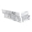 Arctic Grey Natural Cleft Face, Gauged Back Marble Ledgestone Corner - 6" x 6" & 6" x 18"