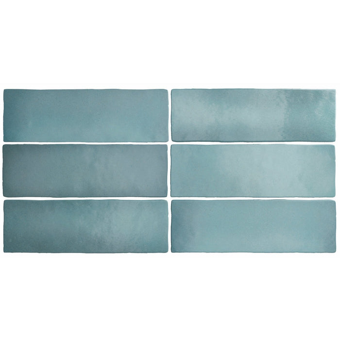 Artisan Aquamarina Ceramic Tile - 2.5" x 8" Matte