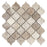 Tundra Gray Marble Mosaic - 3" Arabesque Polished