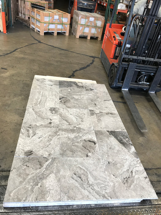Atlantic Gray Marble Tile - 24" x 24" x 3/8" Polished