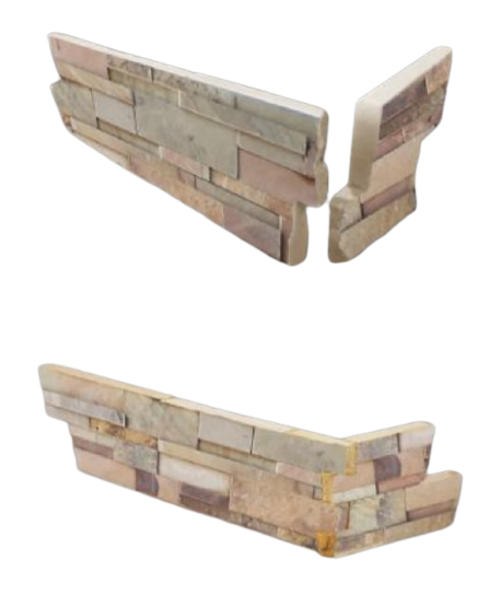 Autumn Mist Natural Cleft Sandstone Ledgestone Corner - 6" x 18" x 6"