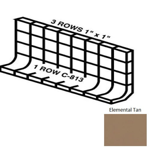 Keystones Unglazed Mosaic Elemental Tan D166