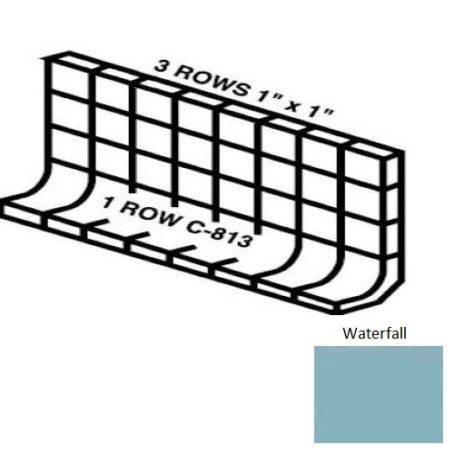 Keystones Unglazed Mosaic Waterfall D169