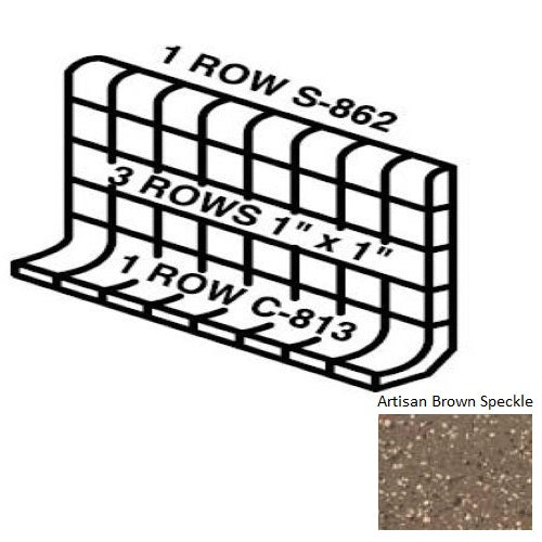 Keystones Unglazed Mosaic Artisan Brown Speckle D204