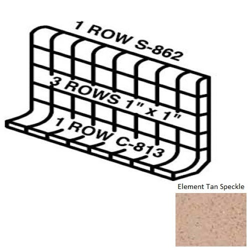 Keystones Unglazed Mosaic Element Tan Speckle D175