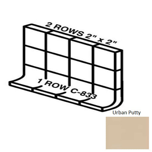 Keystones Unglazed Mosaic Urban Putty D161