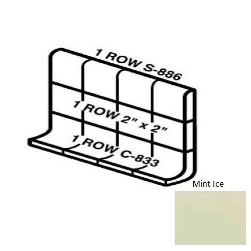 Keystones Unglazed Mosaic Mint Ice D152