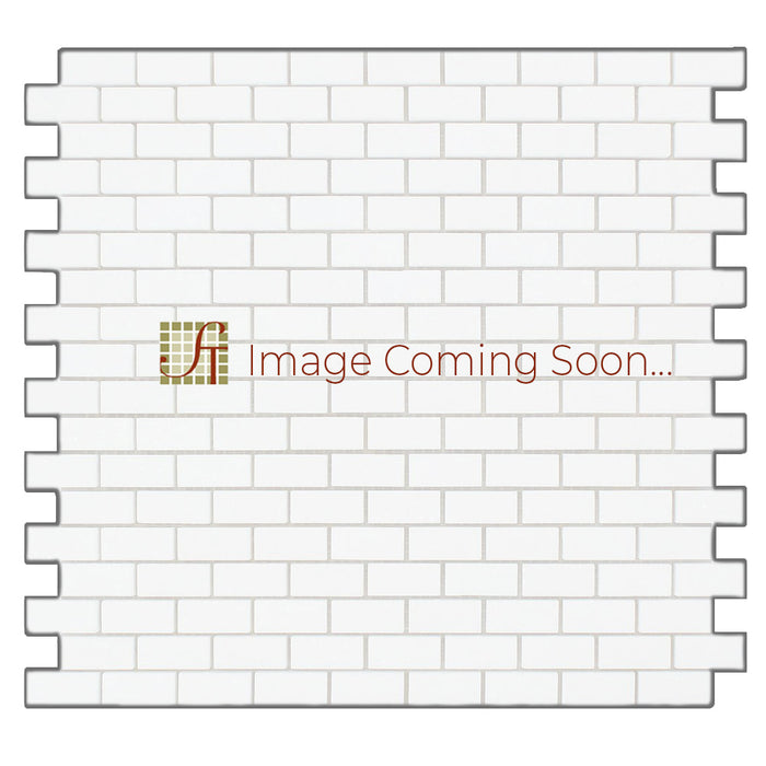Thassos White Marble Mosaic - 5/8" x 1 1/4" Baby Brick Split Face