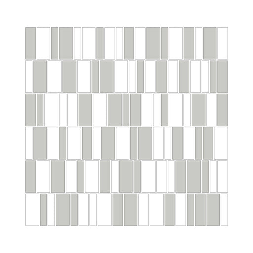 Geometro Barcode Puzzle Recycled Glass Mosaic - Random Lengths Matte