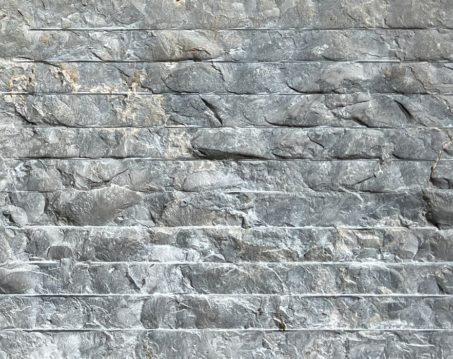 Bardiglio Gray Raked Split Face Marble Veneer - 8" x 18" x 3/4"