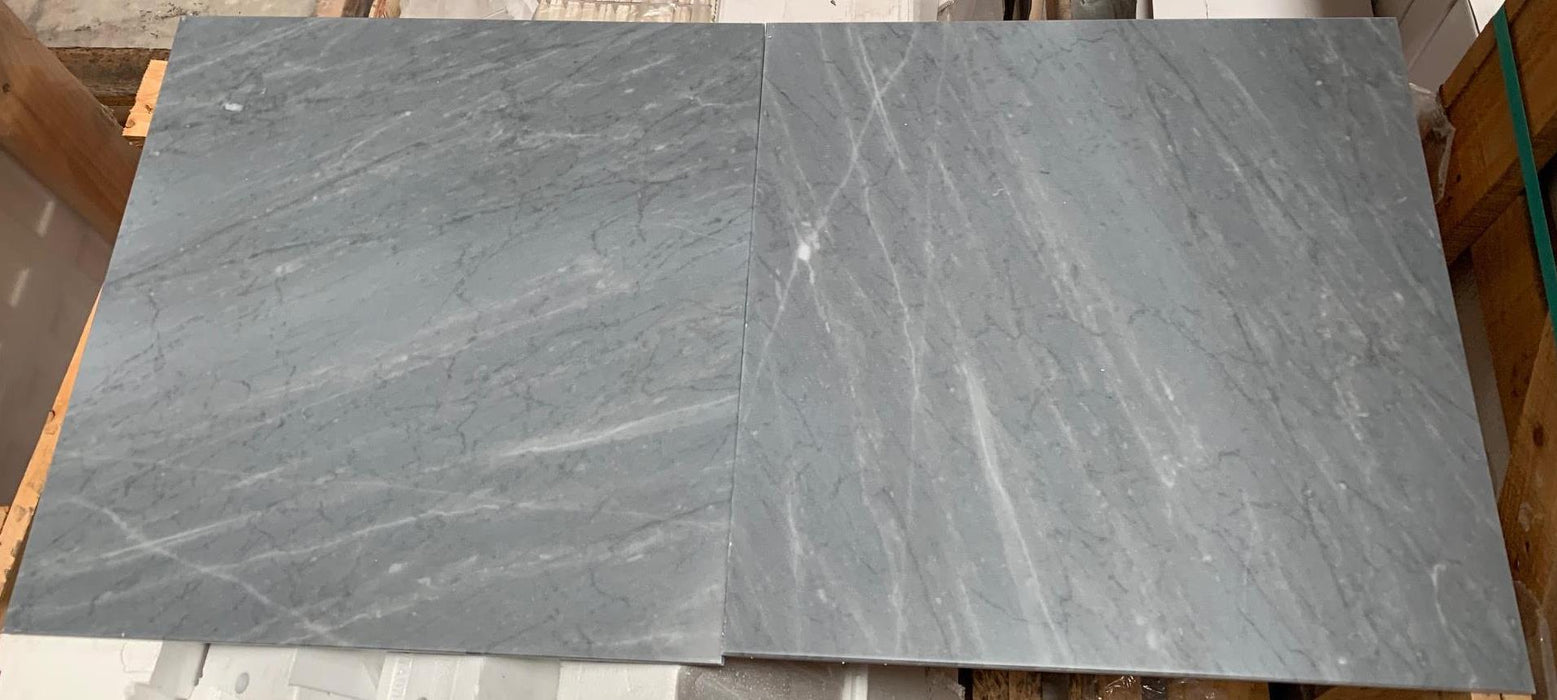 Bardiglio Imperiale Marble Tile - 18" x 18" Honed