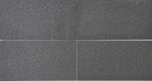 Full Tile Sample - Basalt Dark Basalt Tile - 12" x 24" x 3/8" Flamed & Brushed