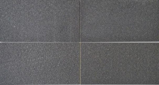 Full Tile Sample - Basalt Dark Basalt Tile - 4" x 12" x 3/8" Flamed & Brushed