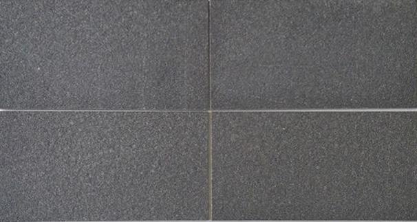 Full Tile Sample - Basalt Dark Basalt Tile - 4" x 12" x 3/8" Flamed & Brushed
