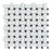 Thassos White Marble Mosaic - Basket Weave with Black Dots Honed