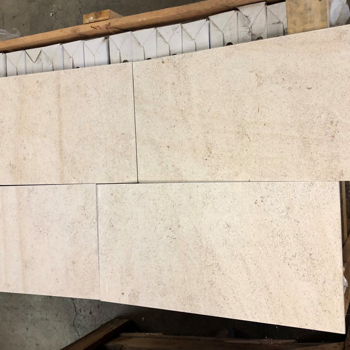 Beaumaniere Honed Limestone Tile - 12" x 24" x 3/8" - 1/2"
