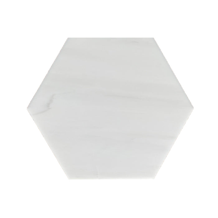 Bianco Dolomite Honed Marble Mosaic - 10" Hexagon