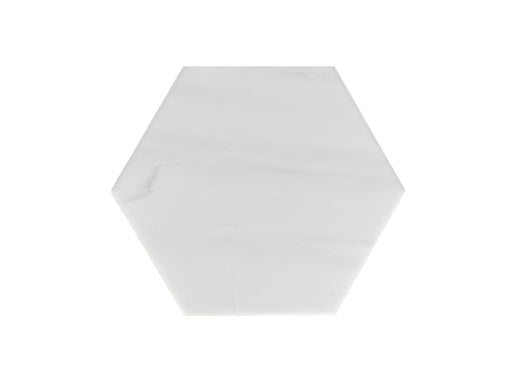 Bianco Dolomite Honed Marble Mosaic - 10" Hexagon