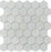 Bianco Dolomite Honed Marble Mosaic - 2" Hexagon